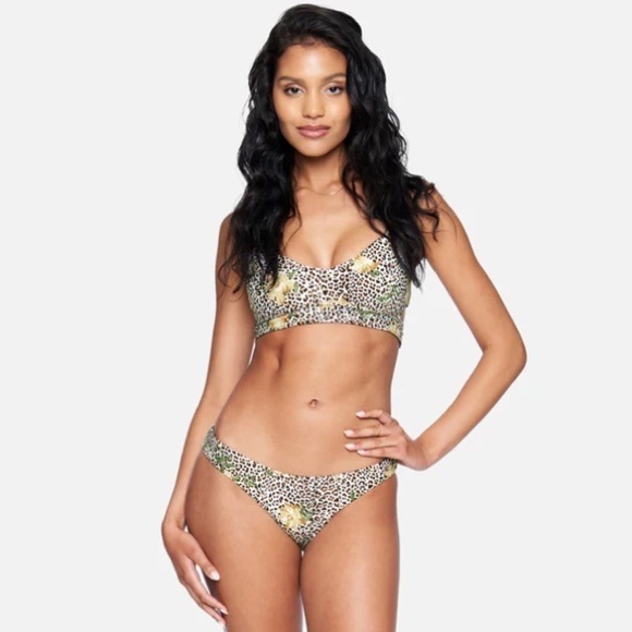 Hurley Jungle Cat Animal Print Bikini Set Size Large Women - Picture 1 of 14